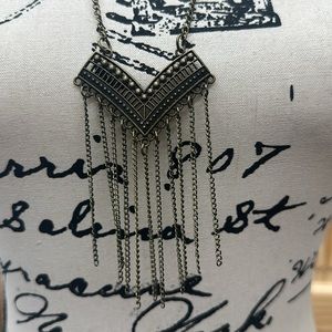 Fashion, jewelry, long, necklace, bronze, toned